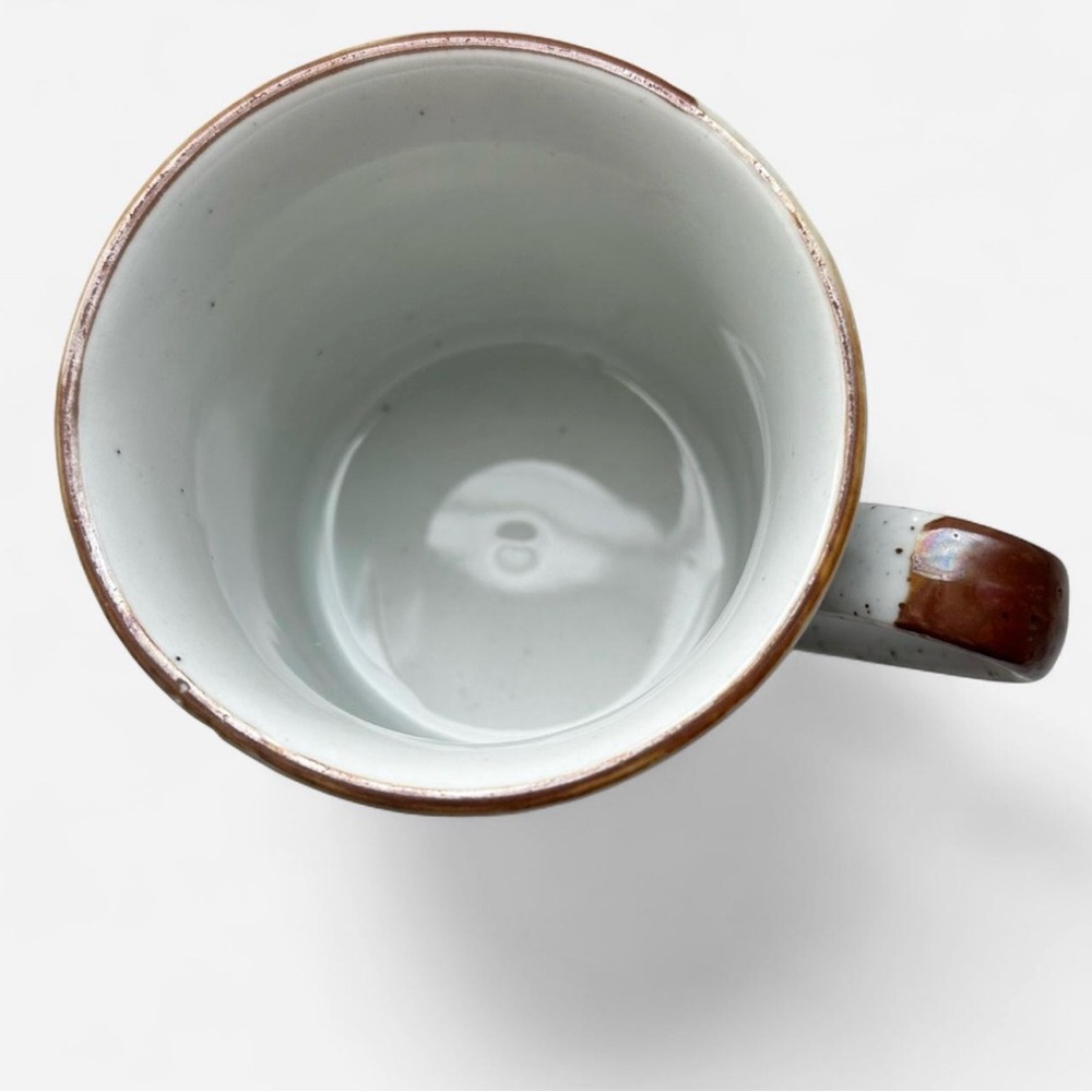 Vintage Wildflower Floral Speckled Stoneware Ceramic Coffee Mug made in Korea - Picture 2 of 8